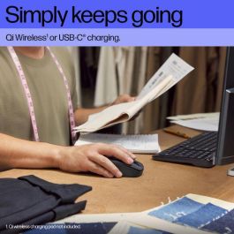 HP 695 Ratón Inalámbrico Recargable hasta 4000 DPI Bluetooth Multi-Dispositivo Negro 8F1Y4AA