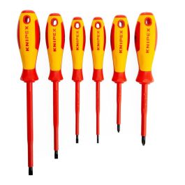 Knipex Juego de destornilladores aislados VDE 6 piezas 002012v02 para trabajos hasta 1000V Precio: 80.50000046. SKU: B1CH87NK2Q