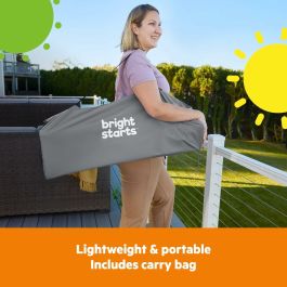 Bright Starts BRI0074451998810 Pop N Dine - Trona de Bebé Plegable, Portátil y Ligera para Viaje, Fácil de Limpiar con Bolsa de Transporte