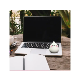 Wondee Altavoz Bluetooth Molang Inalámbrico con Micrófono y Manos Libres, Diseño Encantador para Mujeres y Niñas, Conexión Jack 3.5mm