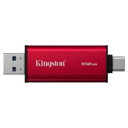 Kingston SPSD/512GB Disco Externo SSD Portable Dual 512GB USB Tipo-C y USB 3.2 Rojo