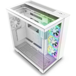 NZXT H9 Elite Midi Tower Blanco PC Caja de Ordenador con Ventana Lateral