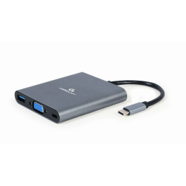 Gembird A-CM-COMBO6-01 Base Replicadora de Puertos USB-C para Portátil, Hub HDMI VGA USB-A Lector SD Audio Jack 60W Gris Precio: 25.4999998. SKU: S5614247