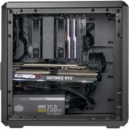 CoolerMaster MasterBox Q300L V2 Mini Torre PC Negro, Cristal Templado, micro ATX/Mini-ITX, USB 3.2 Gen 2 Tipo-C