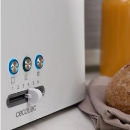 Cecotec 03188 Tostadora para 2 Rebanadas, 980W de Potencia, Color Blanco con Carcasa de Plástico Cecotec 03188 Tostadora para 2 Rebanadas, 980W de Potencia, Color Blanco con Carcasa de Plástico