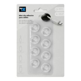 Inofix 7100-0 Mini Clip Adhesivo para Cables Transparente, Fijación de Cables hasta Ø 5,5 mm, Interior y Exterior