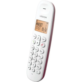 Logicom LOG3483071500155 Teléfono Inalámbrico Fijo DECT ILOA 150 Solo Frambuesa Sin Contestador Automático