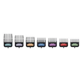 Andis Juego 7 Peines Alzada Universales para Cuchillas UltraEdge y Ceramic Edge nº10 con Estuche, Color Codificado y Medidas 1.5 a 25mm