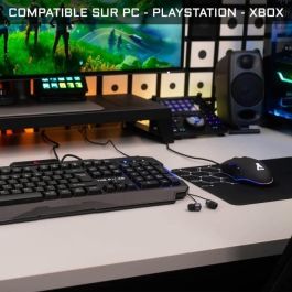 The G-Lab Combo Gaming Helium PC, PS4, Xbox One - Teclado retroiluminado Rainbow, Ratón 3200 DPI, Auriculares con Micrófono y Alfombrilla