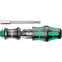 Wera 05134491001 Kraftform Kompakt 28 con Tasche - Destornillador Múltiple Plano con 6 Puntas Phillips, Pozidriv, Ranura y Portabrocas Magnético