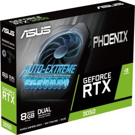 ASUS PH-RTX3050-8G-V2 GeForce RTX 3050 8GB GDDR6 LHR V2 Tarjeta Gráfica Phoenix 1 Ventilador