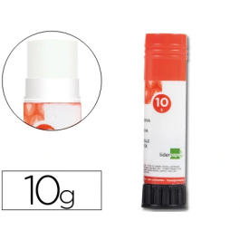 Liderpapel Pegamento en Barra 10 gr Unidad, Secado Instantáneo, No Humedece el Papel, Uso Escolar y Oficina