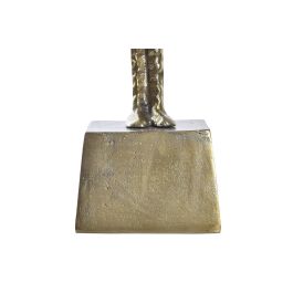 DKD Home Decor Mesita Auxiliar Dorada Aluminio y Cristal 46 x 57 x 46 cm