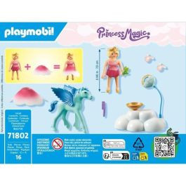 Playmobil 71802 Fiesta De Cumpleaños De Pegaso: Set de Juego con Potro, Princesa y Pedestal de Nubes Mágico +4 años