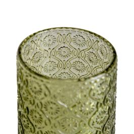 Vaso Verde Cristal Decoración 8 X 8 X 12,70 cm