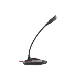 GENESIS Radium 100 Micrófono gaming para PC y Streamers con conexión USB Plug&Play Omnidireccional Botón de Silencio LED Negro Rojo