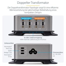 Cargador para Portátil Startech 424DEU-USB-C-CHARGER