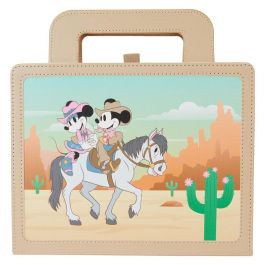 Loungefly Cuaderno Western Mickey & Minnie Disney Piel Vegana 20x12.5cm con Notas Adhesivas