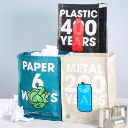 Day Juego de 3 Bolsas para Reciclar con Asas y Velcro