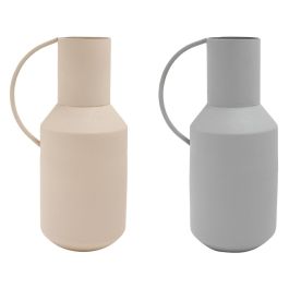 DKD Home Decor Jarrón Moderno Beige Gris Metal 11 x 25 x 14 cm (4 Unidades) Precio: 34.50000037. SKU: B1E6LED4BG