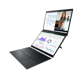 ASUS Zenbook Duo OLED UX8406CA-PZ009W - Portátil 14" WQXGA+ 120Hz, Intel Core Ultra 9, 32GB RAM, 2TB SSD, Arc 140T, Windows 11 Home, Gris Tintero - Teclado QWERTY español