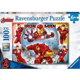 Ravensburger 4005556133772 Puzzle XXL Marvel Heros: El Poderoso Iron Man y Marvel Avengers, 100 piezas, para 6+ años