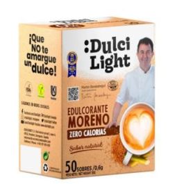DULCILIGHT Edulcorante Moreno Azúcar Zero 50 Sobres, Cero Calorías, Vegano, Sin Gluten, Apto para Diabéticos y Keto Precio: 3.4999998. SKU: B1H8JYD67X