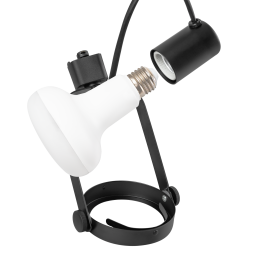 Foco de Carril Monofásico E27 Negro Sin Bombilla HO-FC-E27-B