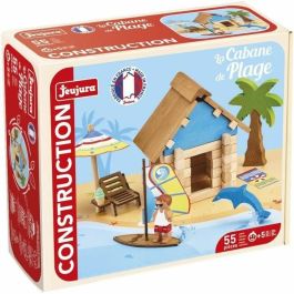 Jeujura JEU3225280802909 The Beach Hut Juego de Construcción en Madera Natural con Colchoneta y Accesorios, 22x18,5x8,5 cm Precio: 32.88999978. SKU: B194FB9CTT