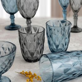 Quid Copa Maia de Vidrio con Relieve Azul 34 cL (24 Unidades) – Higiénica y Apta Lavavajillas
