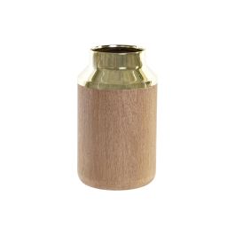 DKD Home Decor Jarrón Glam de Acacia Marrón Dorado 15.5x15.5x25.5 cm (2 Unidades) Precio: 38.72484. SKU: B1JLX7Y83C