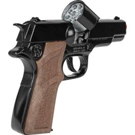 Gonher 17x12 Pistola de Juguete Metálica de Policía, Capacidad 8 Tiros, Réplica Realista para Niños +3 Años