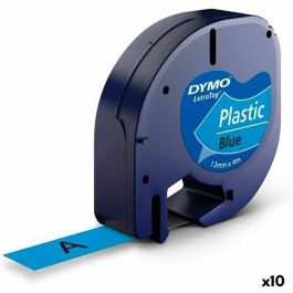 Cinta Laminada para Rotuladoras Dymo 91205 12 mm LetraTag® Negro Azul (10 Unidades) Precio: 83.59000045. SKU: S8424299