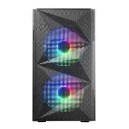 Mars Gaming MC-ME Torre Mini PC Gaming, Micro-ATX/Mini-ITX, Cristal Templado, 2 Ventiladores FRGB, Rejilla MESH
