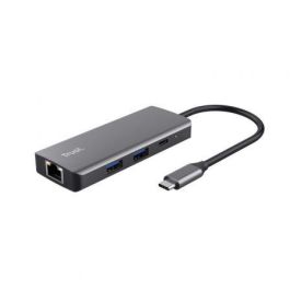 Trust 24968 Docking USB-C 6 en 1: 2xUSB, 2xUSB-C, HDMI 4K 60Hz, Gigabit Ethernet, Gris Precio: 39.49999988. SKU: B15Z7HHBN4