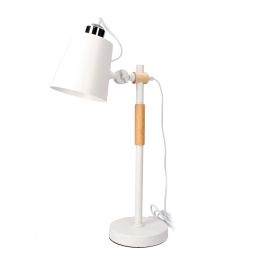 Edm Lámpara Sobremesa Vintage Madera/Metal E27 60W Blanco Ø15 x 54 cm Uso Interior Precio: 28.9500002. SKU: S7902690