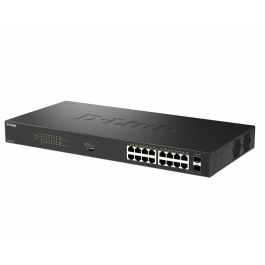 D-Link DGS-1018P/E Switch Gestionable Gigabit PoE+ de 18 Puertos (16 PoE + 2 SFP), 240W PoE Budget, Ideal para Redes Empresariales y Domóticas Avanzadas