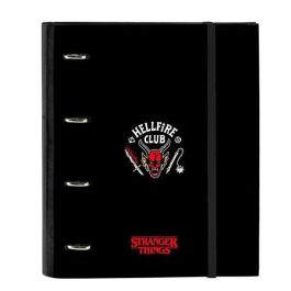 Carpeta Con Recambio Safta Din A4 Tapa Forrada 100 H 60 gr Cuadro 5 mm Con Goma Y 5 Separadores Stranger Things