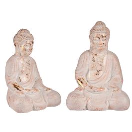 Buda Poliresina Sentado Manos Juntas Blanco Y Oro Ibergarden 22X41CM (2 Unidades) Precio: 62.50000053. SKU: B1D2HJ3ALX