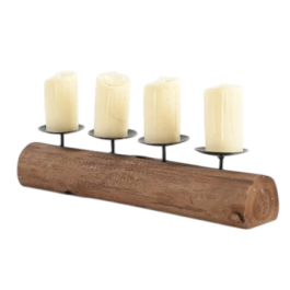 DKD Home Decor Portavela Vintage Marron Negro 8 x 9 x 44.5 cm (2 Unidades) Precio: 40.59000055. SKU: B14XDPZKET