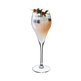 Chef & Sommelier Caja 6 Copas Flauta Krysta Symetrie de Vidrio 16 cL con Relieve | Brillo Excepcional, Apto Lavavajillas