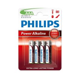 Pila alkalina philips aaa - lr03 1,5v (blister 4 unid.) ø10,5x44,5mm Precio: 2.50000036. SKU: S0432584