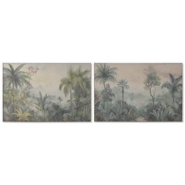 DKD Home Decor Cuadro Tropical Verde Palmeras 2 Unidades 80 x 120 cm Lino Abeto Precio: 56.95000036. SKU: B1DPBQJ88N