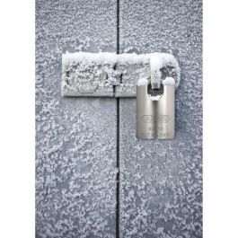 Abus 90RK/50 Candado de Seguridad de Aluminio para Exterior con Arco Protegido y Cilindro Intercambiable, Anti-intemperie