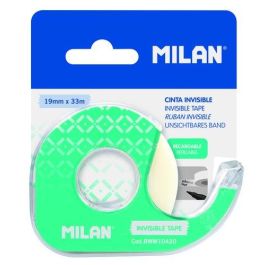 Milán Cinta adhesiva invisible mate 19 mm x 33 m con dispensador recargable verde, hoja de corte metálica Precio: 2.50000036. SKU: S7906398