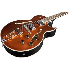 EKO Guitarra Eléctrica Hollowbody Jazz Single Cut Gold Humbucker Paulownia Sunburst 6 Cuerdas