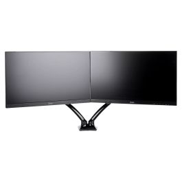 Iiyama Soporte Doble de Monitor con Gasfeder, Para 2 Pantallas de 10"-27" y 5 kg, Montaje Pinza/Atornillado VESA 100x100/75x75 mm, Negro