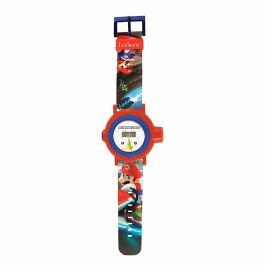 Lexibook Dmw050Ni Reloj Digital Mario Kart con Proyector de Imágenes, Mensajes y Pulsera Ajustable para Niños +3 Años