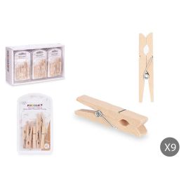 Set 9 Pinzas Madera Natural Grd Pincello 7X12CM (24 Unidades) Precio: 14.49999991. SKU: B16X3H8LPA