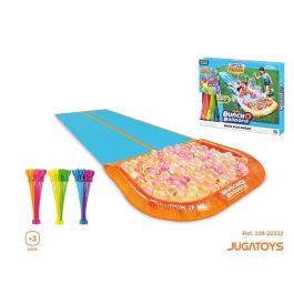 Pista hinchable buncho con globos de agua (color neón) 4,8 metros